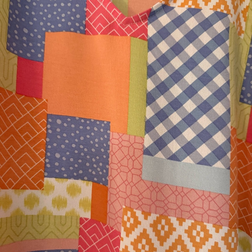 Michelle McDowell/Mary Square Patchwork Print Blo… - image 3